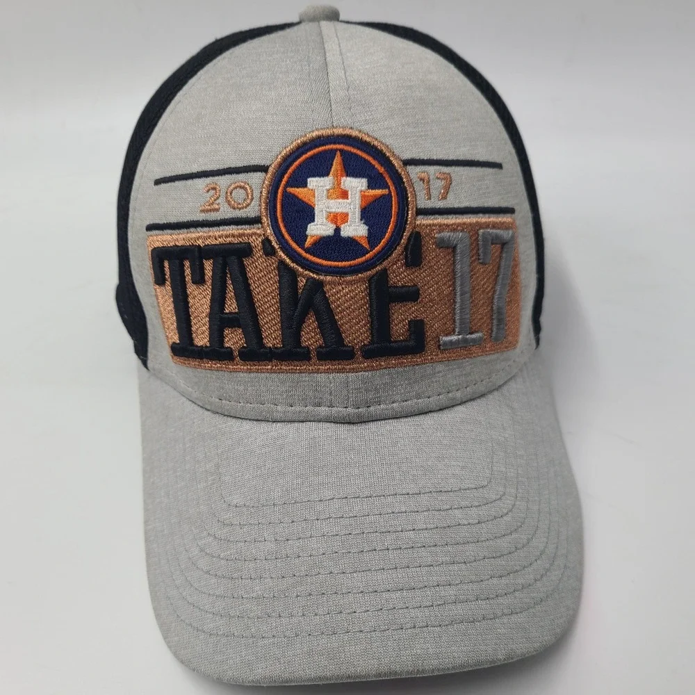 Houston Astros Hat Snapback New Era 9Forty Gray Black MLB 2017 Postseason Men‎